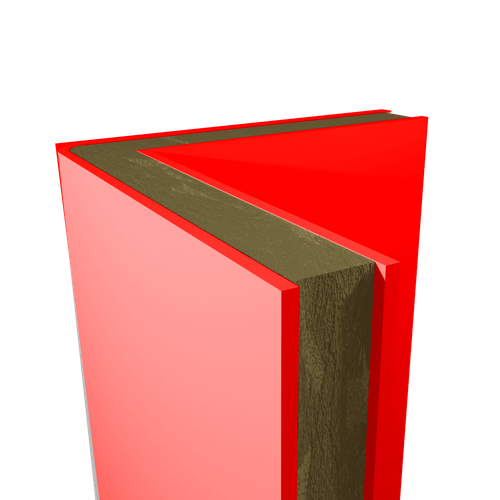 Сэндвич-панель угловая МВУ 170 мм Г-образная профиль №1 скругленный