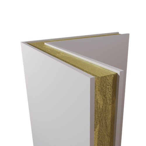 Сэндвич-панель угловая МВУ 50 мм Г-образная профиль №2 острый