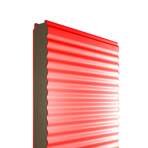 Сэндвич-панель стеновая ПИР 80 мм профиль микропрофиль