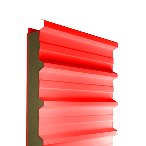 Сэндвич-панель кровельная МВУ 60 мм ПКБ, профиль трапецивидный