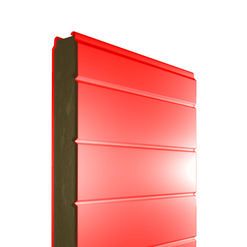 Сэндвич-панель стеновая МВУ 120 мм профиль V-образный среднелинованый