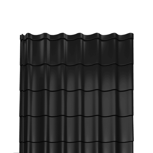 Металлочерепица Монтеррей полиэстер 0,5 RAL-9005 черный