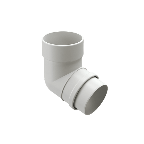 Docke LUX Колено трубы 72° 100мм (Пломбир) для водостока пластик