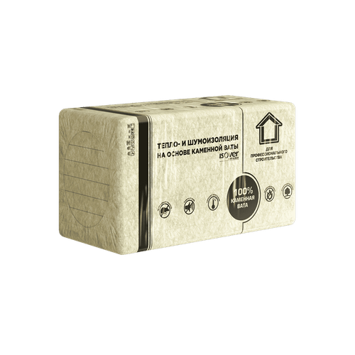 Базальтовый утеплитель Изовер Фасад 1000х600х50мм; 6шт; 3,6м2, 0,18м3; 140 кг/м3