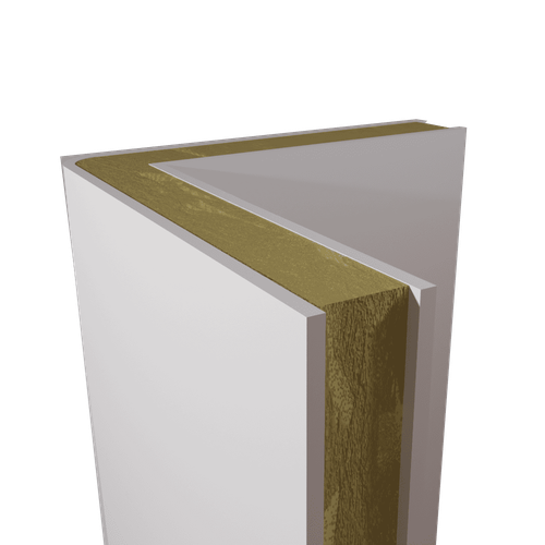 Сэндвич-панель угловая МВУ 150 мм Г-образная профиль №1 скругленный