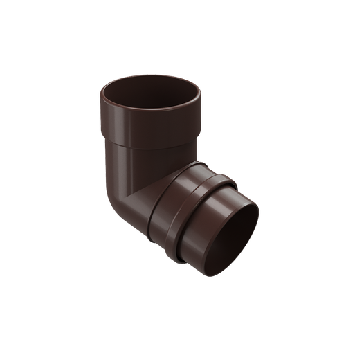 Docke LUX Колено трубы 72° 100мм (Шоколад) для водостока пластик